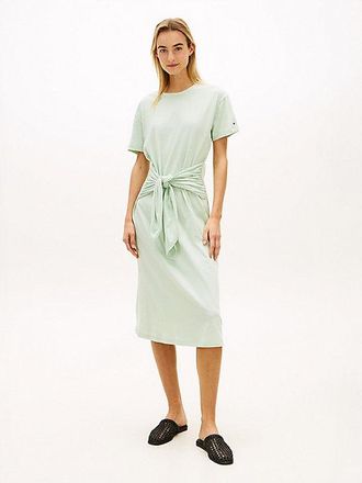 Tommy Hilfiger Textured Knot Relaxed Midi T-Shirt Dress
