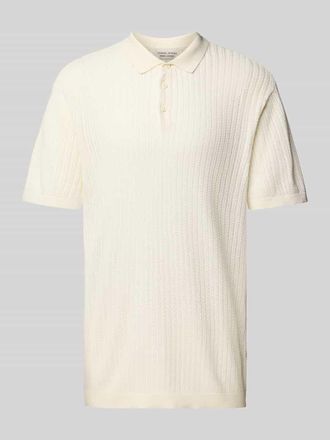 Casual Friday Casual Friday Regular Fit Poloshirt mit Strukturmuster Modell Karl in Offwhite, Gr&ouml;&szlig;e XL