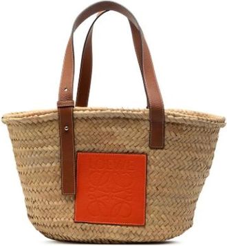 Loewe Pre-owned Tote Bags, female, Beige, Size: ONE SIZE Pre-owned Raffia Tote Bag