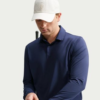 Nike Mens Velocity Dri-FIT Long-Sleeve Golf Polo in Blue | IQ6620-419