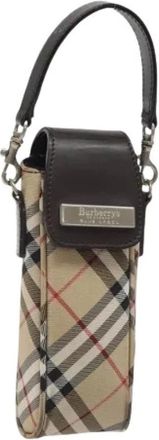 Burberry Pre-owned Mini Bags, female, Beige, Size: ONE SIZE Pre-owned Pouch