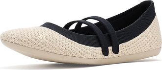Allbirds Breezer Mary Jane Womens Shoes Warm White/Natural Black (Warm White Sole) : 10.5 B - Medium, EVA/Polyester/Wool