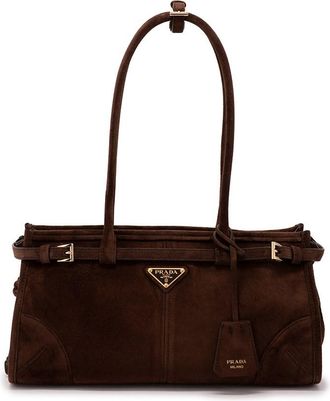 Prada Prada Bonnie Medium Suede Bag