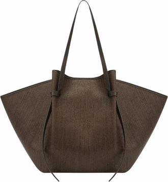 Yuzefi XL Mochi Geweven Raffia - Dames - Shoppers - Bruin - ONE Size - Katoen - Tassen