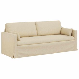 vidaXL Sof&aacute; Crema 198 X 78 X 80 Cm Tela Vidaxl