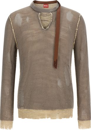 Diesel Gray Cotton Mens Cardigan