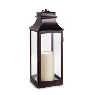 Napa Home & Garden Colby Outdoor Lantern Large in Brown at Nordstrom