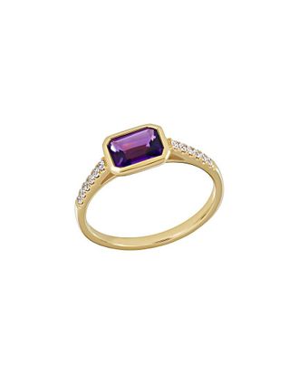 Bony Levy El Mar 18K 0.90 Ct. Tw. Diamond & 1 Amethyst Ring