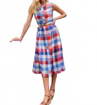 Jude Connally Women - Pauline Stretch Linen Cotton In Montauk Plaid