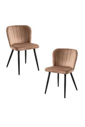 Regalos Miguel Regalos Miguel - Packs Sillas Comedor - Pack 2 Sillas Luk Terciopelo - Marr&oacute;n Claro