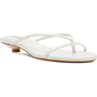 Steve Madden Terry Kitten Heel Flip Flop in Bone Snake at Nordstrom, Size 6.5