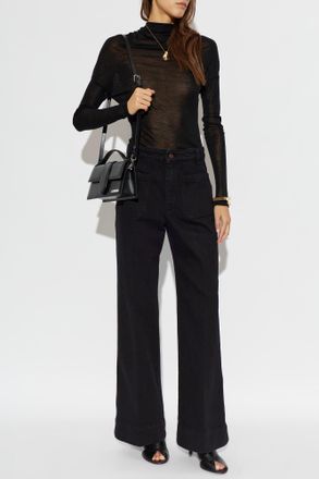 Victoria Beckham Long Sleeve Top, Womens, Black