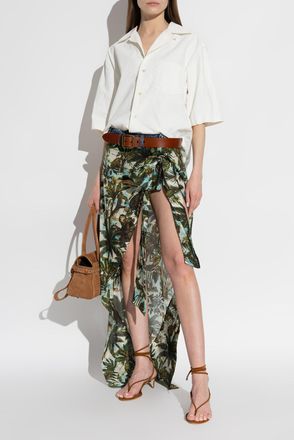 Dsquared2 Linen Short-sleeve Shirt, Womens, Cream