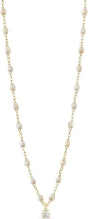 Gigi Clozeau Supreme Classic opal and diamond necklace - women - Diamond/Opal/18kt Yellow Gold - One Size