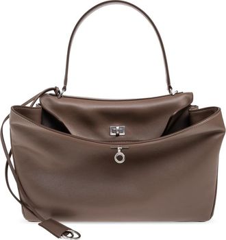 Balenciaga Rodeo Medium Handbag - Dames - Handtassen - Bruin - ONE Size - Leer - Tassen