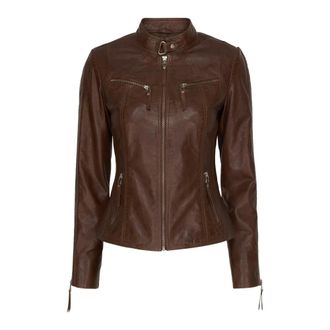 BTF-CPH Btfcph - Biker Jacket - Dames - Jassen - Bruin - Maat: M Leer