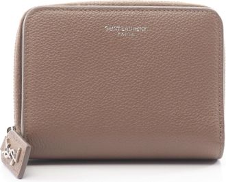 Saint Laurent Gray Leather Wallet (Bi-Fold) (Pre-Owned)