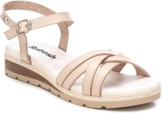 Xti Womens Strappy Comfort Sandals In Light Beige