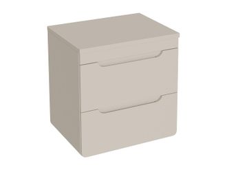 Vente-Unique Mueble de ba&ntilde;o suspendido con encimera - 60 cm - Beige - ARUBA