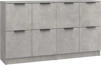 vidaXL Aparadores 2 Uds Madera Contrachapada Gris Hormig&oacute;n 60x30x70 Cm Vidaxl