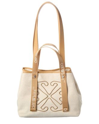 Off-white Off-White East West Small Canvas & Leather Tote