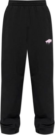 Balenciaga Wide-leg joggingbroek - Heren - Sweatpants - Zwart - S - Katoen - Broeken