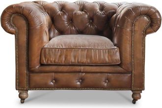 PIB Sillon de cuero marrón