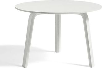 HAY Bella Couchtisch &Oslash; 60 cm / H 39 cm, Eiche weiss lackiert