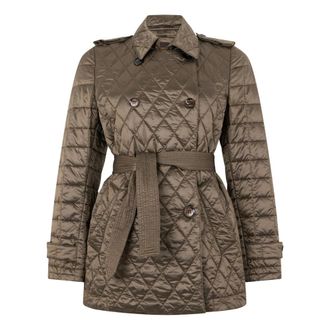 Moorer Lidora Padded Jacket - Dames - Mantels - Bruin - Maat: XS Leer