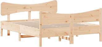 vidaXL Vidaxl - Estructura De Cama Sin Colch&oacute;n Madera Maciza De Pino 135x190 Cm