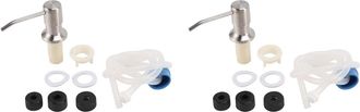 OEM 2 Dispensadores De Jab&oacute;n Para Fregadero De Cocina Con Cabezal De Bomba Integrado Para Encimera (plateado)