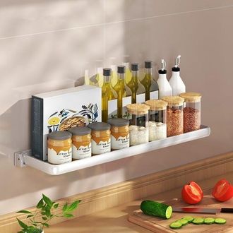 OEM Estante De Cocina, Especiero, Plegable, 50&times;12,8&times;3 Cm - Almacenamiento De Cocina Sin Taladros, Para Especias, Multifuncional