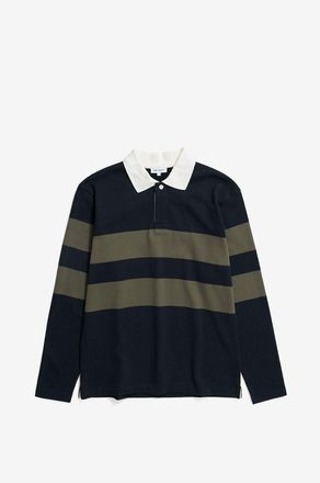 Norse Projects Gestreiftes Langarm-Sweat-Polohemd Ruben