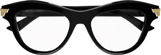 Bottega Veneta BV1105O001 Gold-Accent Frame Eyeglasses - Black