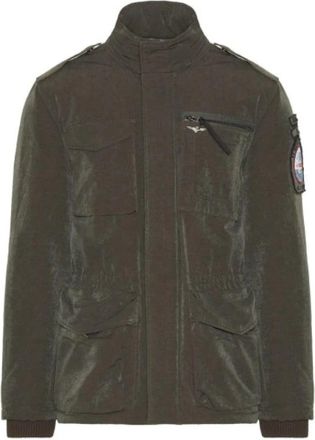 Aeronautica Gewatteerde katoenmix safari jas - Heren - Zomerjassen - Groen - 2XL - Katoen - Jassen
