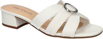 Easy Street Onyx Slide Sandal in White Woven at Nordstrom, Size 7.5