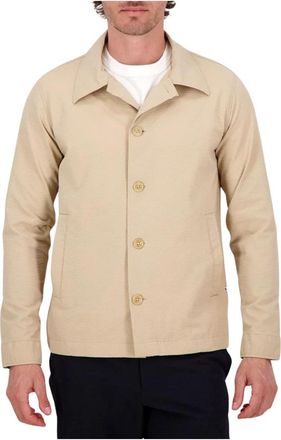 Nn.07 Zander Shirt Jacket - Heren - Zomerjassen - Beige - S - Polyester - Jassen