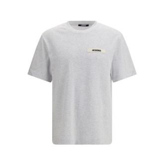 Jacquemus Tops, Heren, Wit, M, Katoen, Gros Grain T-shirt