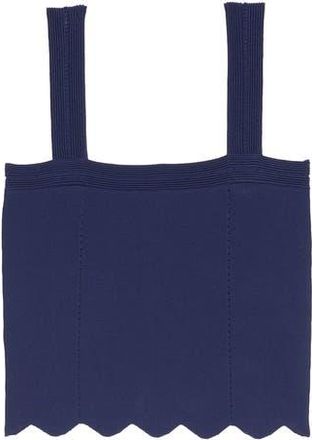 Sandro Laya Scallop Trim Sleeveless Top in Marine at Nordstrom Rack, Size 3 (Fits Like 8 Us) / 40 Eu