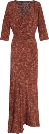 Cortana Carla Bias-Cut Zijden Jurk - Dames - Wikkelkleedje - Rood - 2XS - Kleedjes