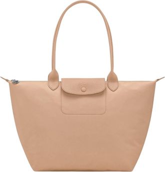 Longchamp Le Pliage One Tote - Dames - Tassen - Beige - Maat: ONE Size Polyamide