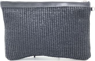 Saint Laurent Rive Gauche Zipped Pouch In Womens Black (Pre-Owned)