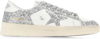 Golden Goose Silver Stardan Leather Sneakers