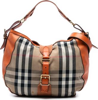 Burberry 2000-2017 House Check Ashwood canvas tas - Bruin