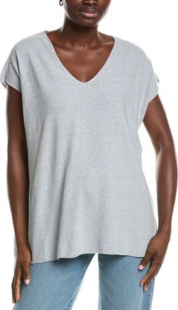 Eileen Fisher Eileen Fisher V Neck Linen-Blend Tunic