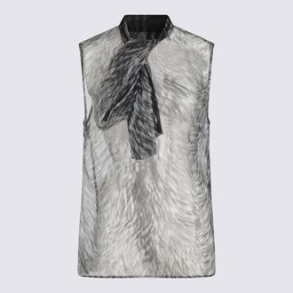 Dolce & Gabbana Top Pelliccia F. Do Grigio