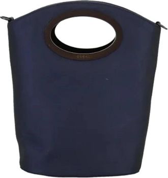 Gucci Pre-owned Canvas Handtas - Dames - Vintage Handtas - Blauw - ONE Size - Vintage