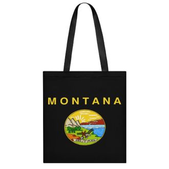 Generic Montana1 State Flag Womens Tote Casual Shopping Bag Lightweight Shoulder Bags Hobos Handbag for Work Travel Daily 35x40cm