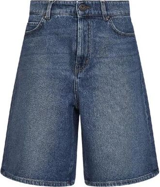 Max Mara Weekend Shorts - Dames - Denim shorts - Blauw - 2XS - Katoen - Korte Broeken