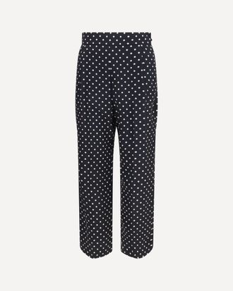 Valentino Polka-dot cr&ecirc;pe de chine Pants Female 42